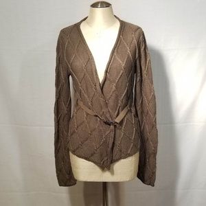 S Max Mara Brown Wrap Sweater